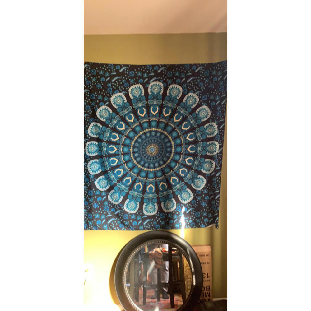 Boho Blue Mandala Wall Tapestry - Instant Zen Vibes